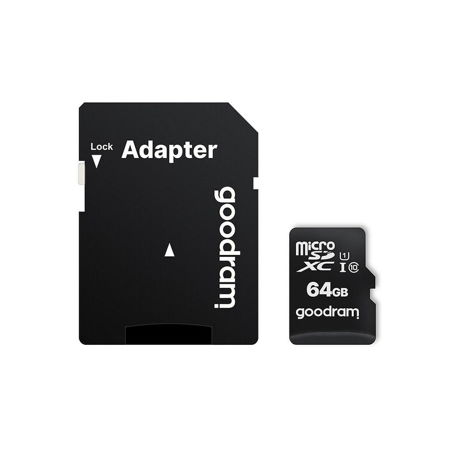 GOODRAM microSDXC 64 GB atmiņas karte, 100 MB/s, Class 10 UHS-I, ar SD adapteri