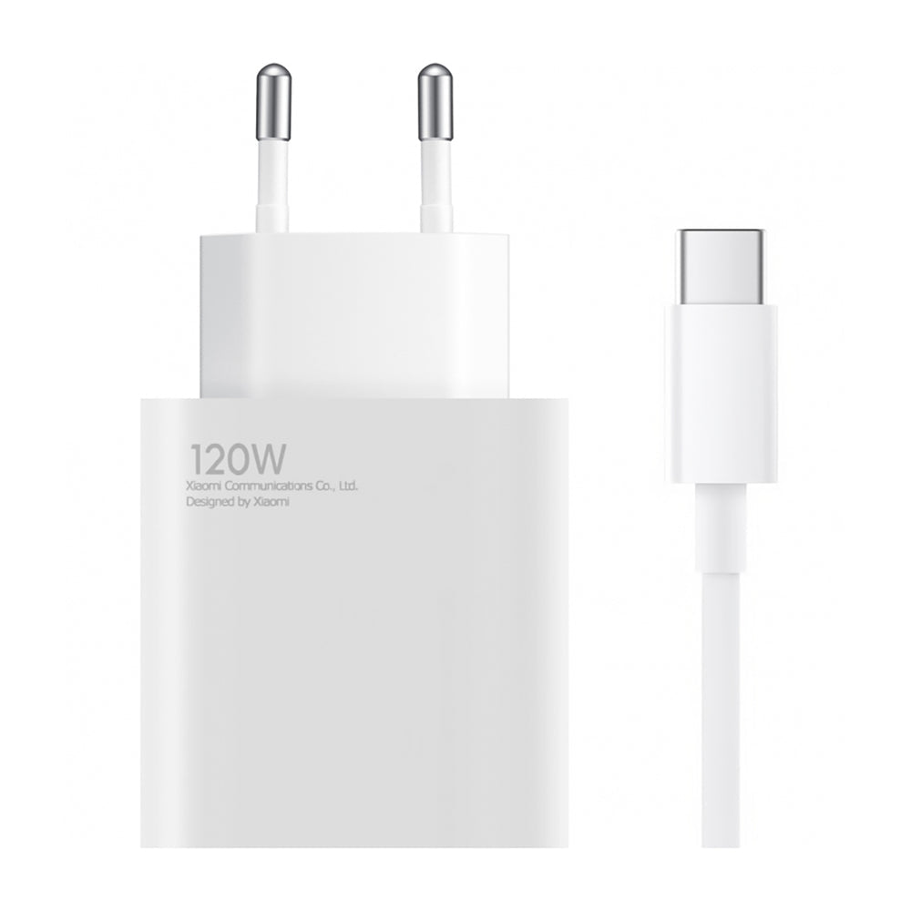 Xiaomi HyperCharge 120 W lādētājs ar USB kabeli — uzlāde un kabeļi