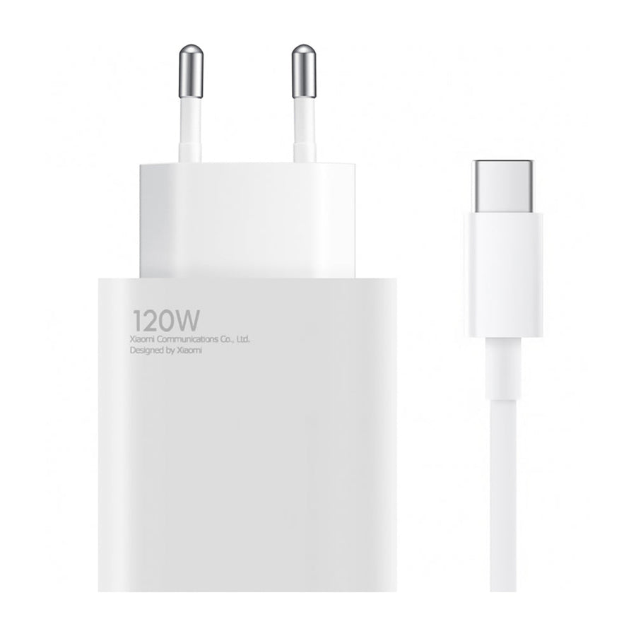 Xiaomi HyperCharge 120 W lādētājs ar USB kabeli — uzlāde un kabeļi