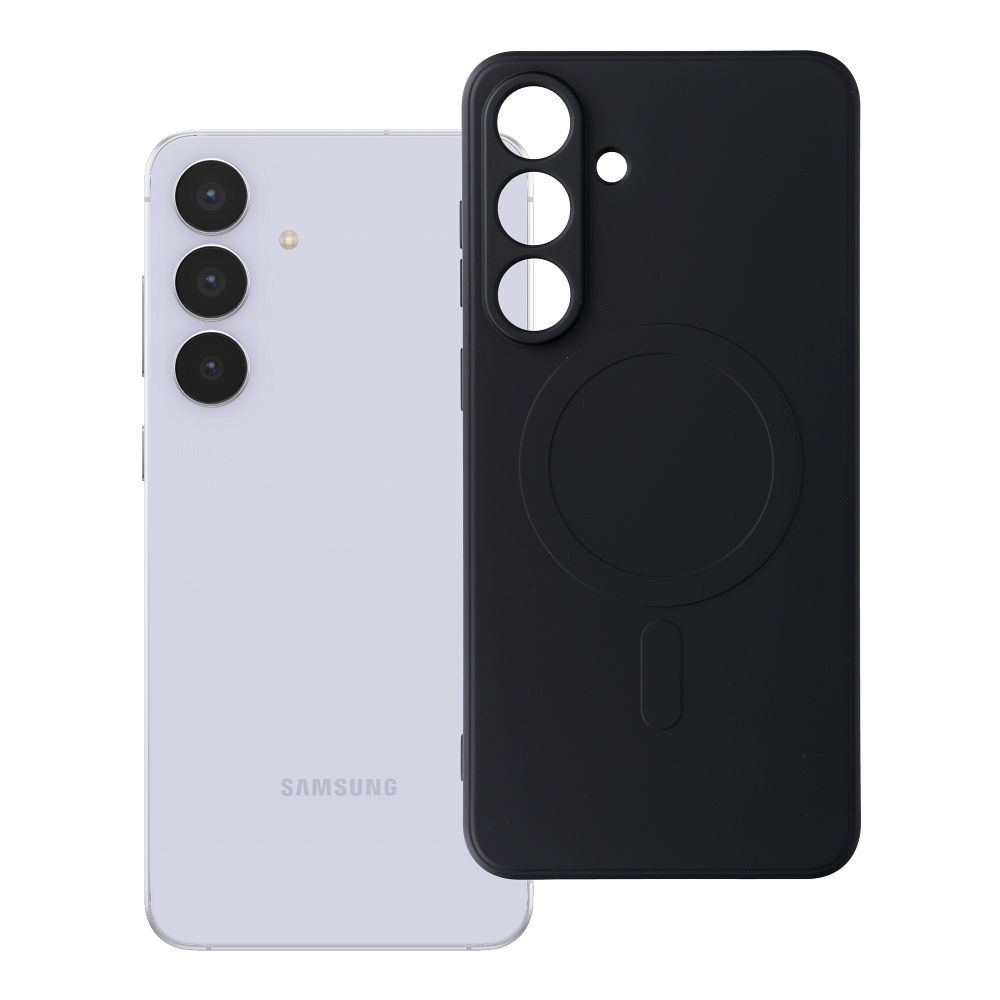 Silicone Mag Cover aizsargvāciņš Samsung S25 FE, melns