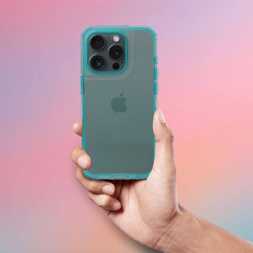 Aizsargvāciņš iPhone 16 Pro mint – MATRIX CLEAR — attēls 4
