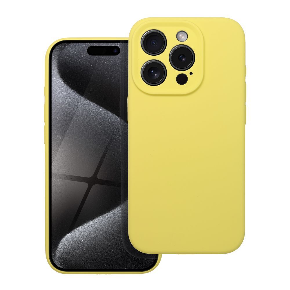 Aizsargvāciņš iPhone 16 Pro Max lemon – SILICONE 2mm — attēls 2