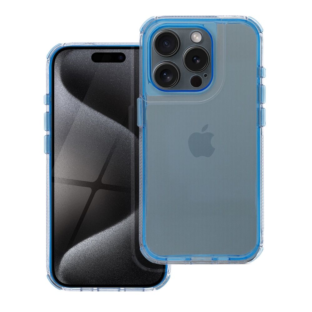 Aizsargvāciņš iPhone 16 – MATRIX CLEAR, zils