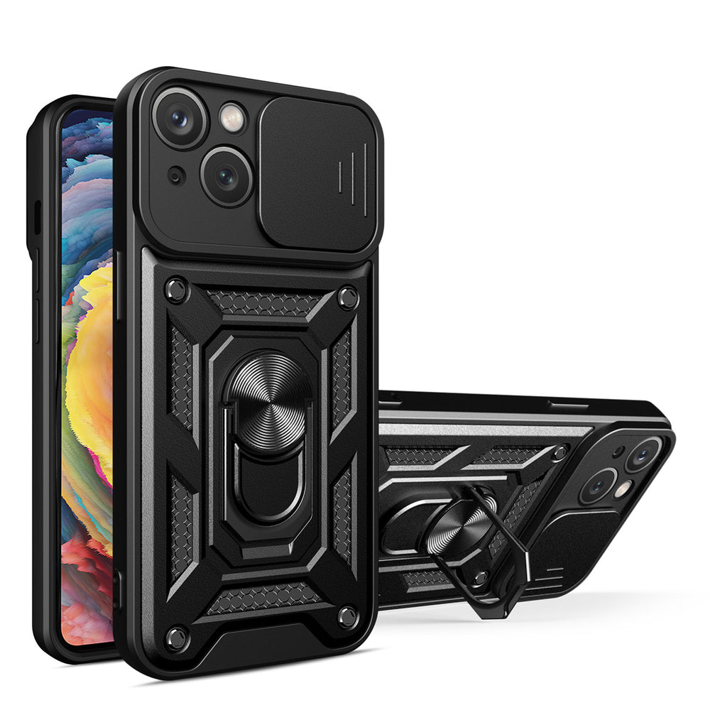 Aizsargvāciņš Realme 10 Pro+ armored cover with camera cover – Hybrid Armor Camshield, melns