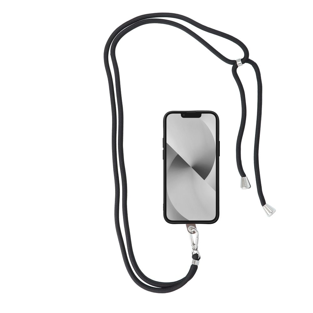 SWING telefona aukliņa, 6 mm, līdz 165 cm, melna