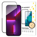 Aizsargstikls iPhone 15 Pro Max Case Friendly Tempered Glass with Frame – Wozinsky Full Glue, melns