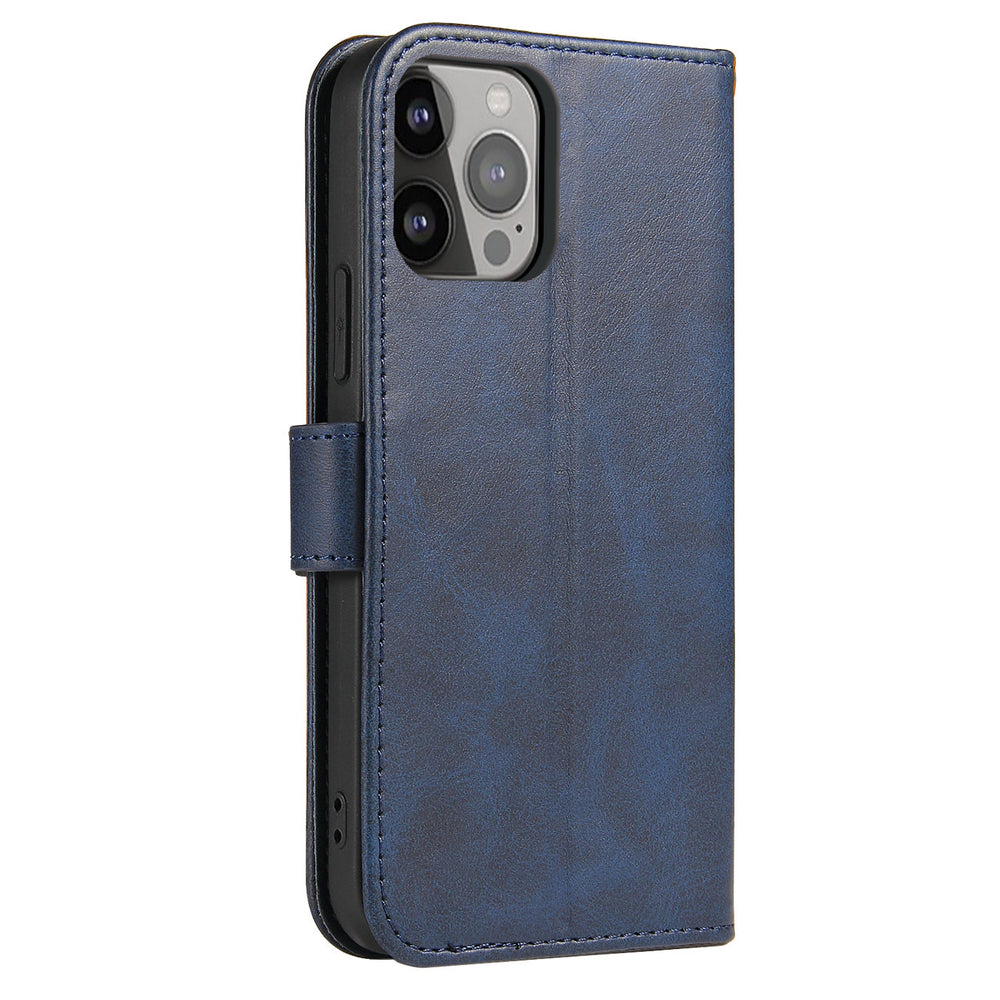 Aizsargvāciņš iPhone 15 Pro Magnet Case – Wallet with Stand, zils — attēls 4