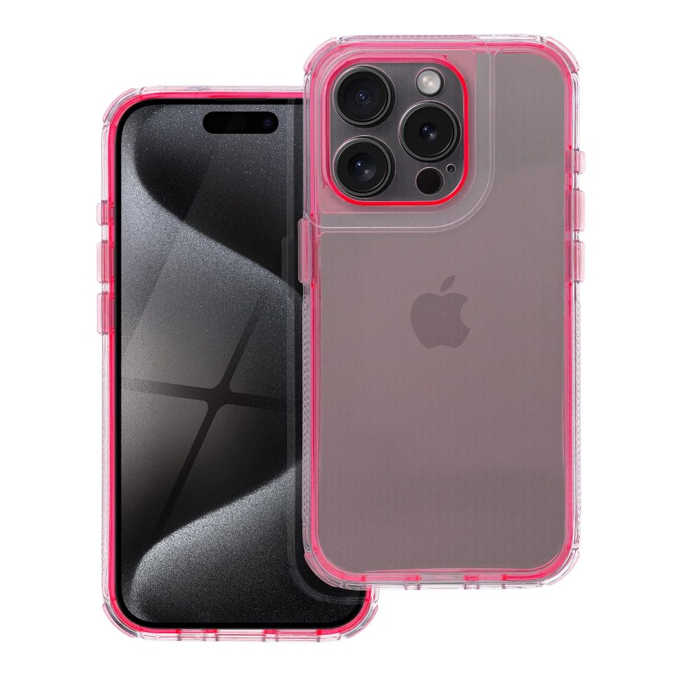 Aizsargvāciņš iPhone 16 Pro – MATRIX CLEAR, pūderrozā