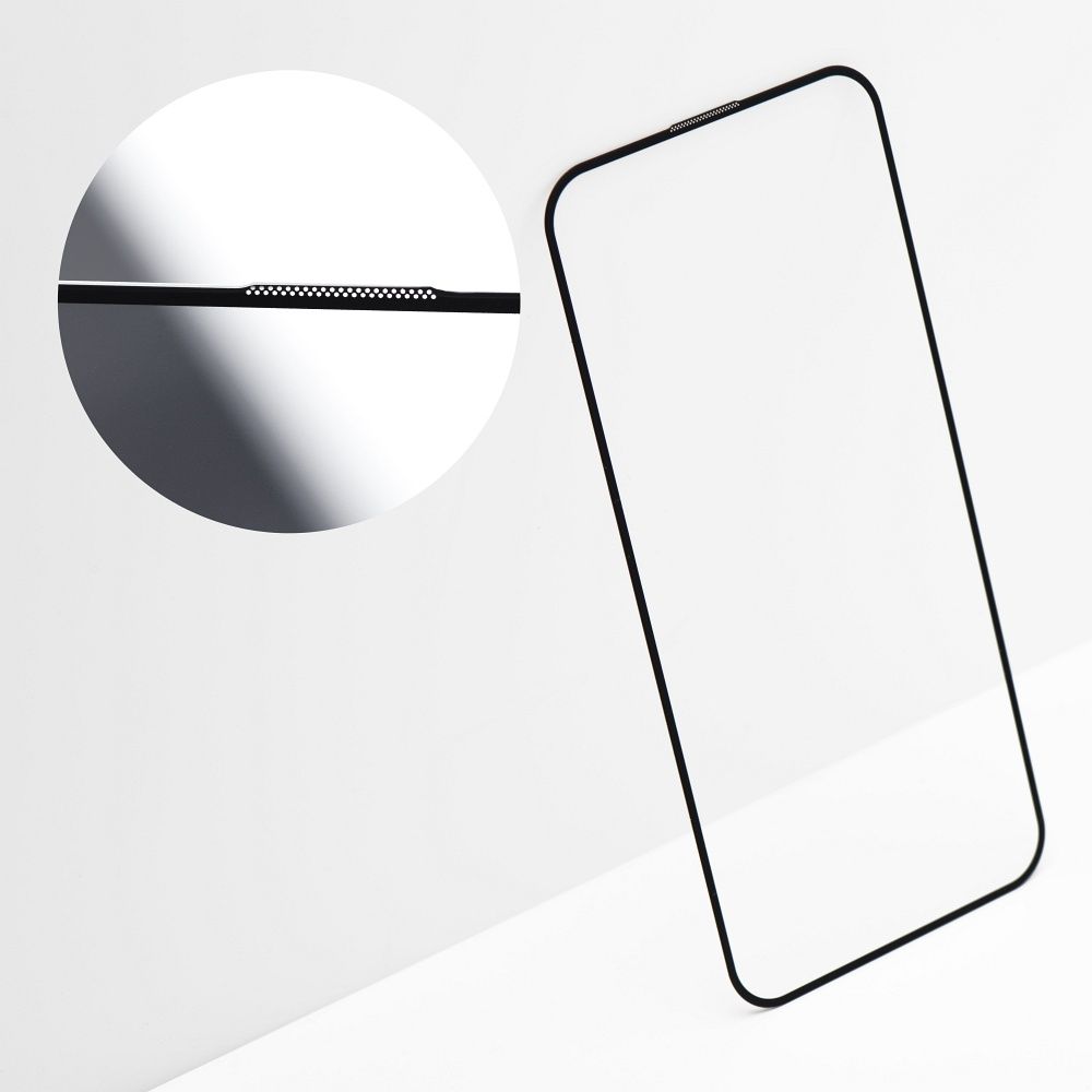 Aizsargstikls Xiaomi Redmi 13C / Poco C65 – OG Premium, melns — attēls 3
