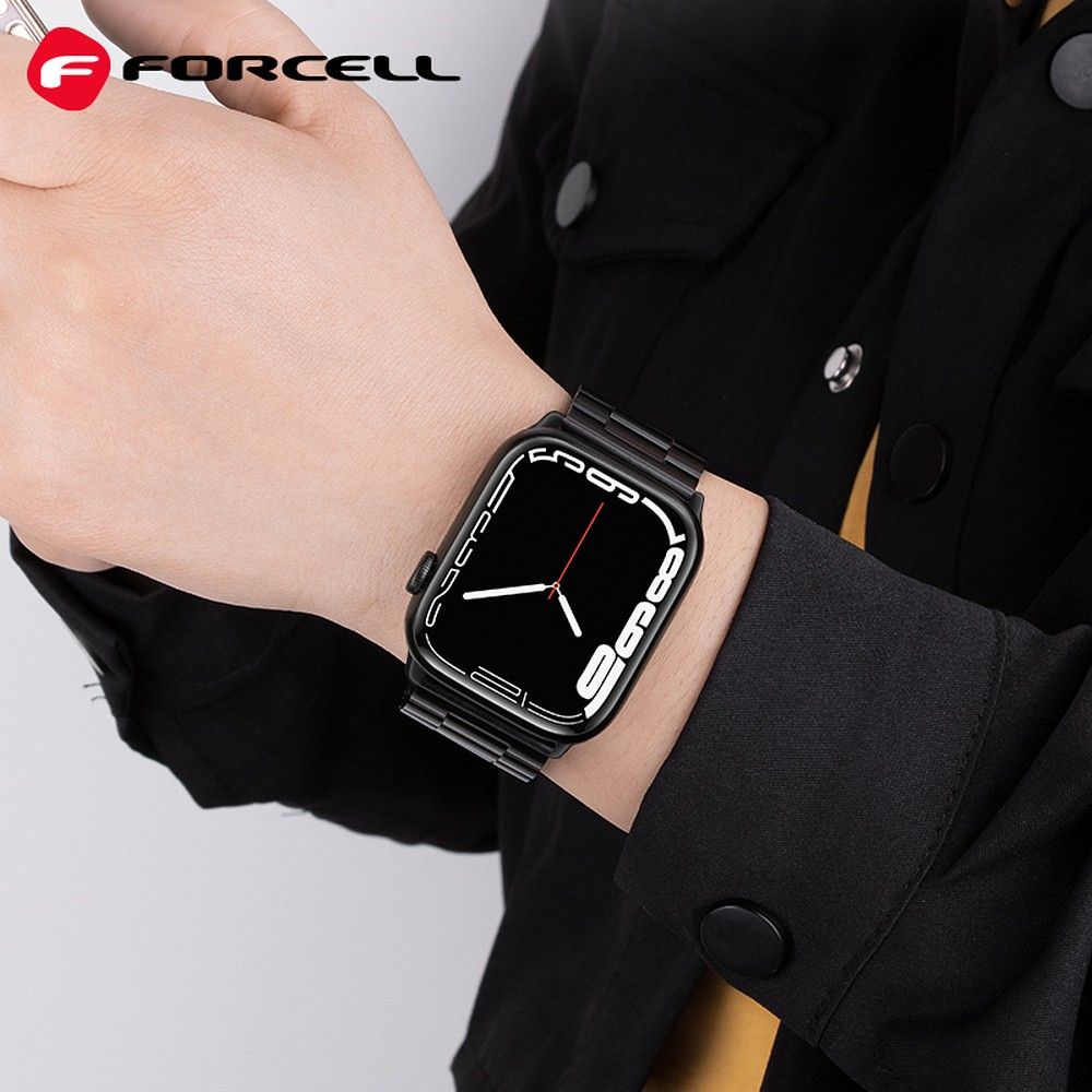 Forcell F-Design FA10 siksniņa Apple Watch 38 / 40 / 41 mm, melna