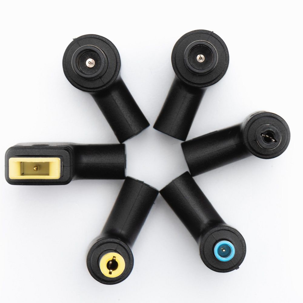 Forcell F-Energy E856 USB-C PD 65 W portatīvā datora lādētājs ar 6 uzgaļiem, melns