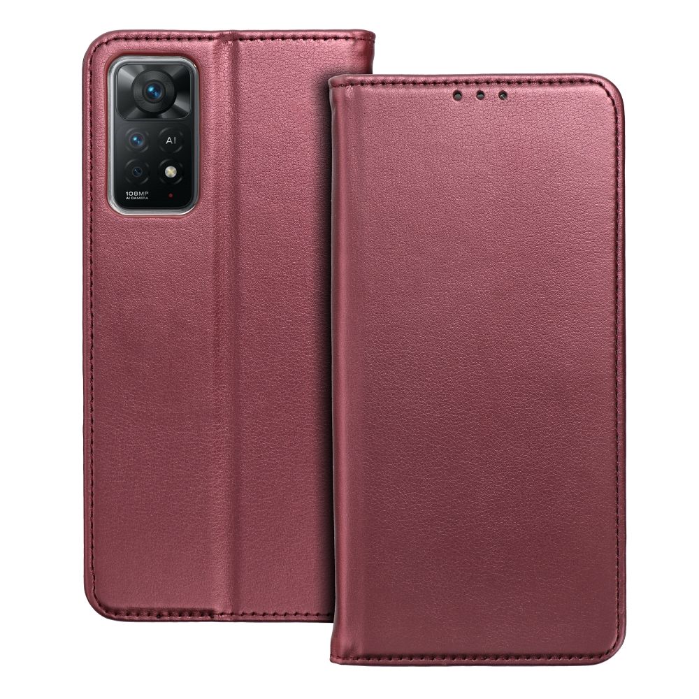 Aizsargvāciņš Xiaomi Redmi Note 13 4G – SMART MAGNETO, bordo — attēls 3