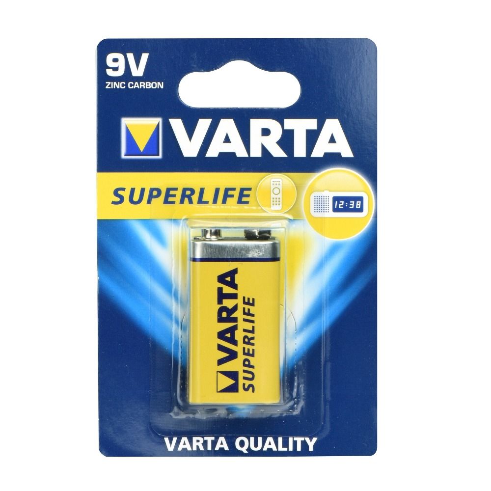 VARTA Superlife cinka baterija 9V (6F22), 1 gab.
