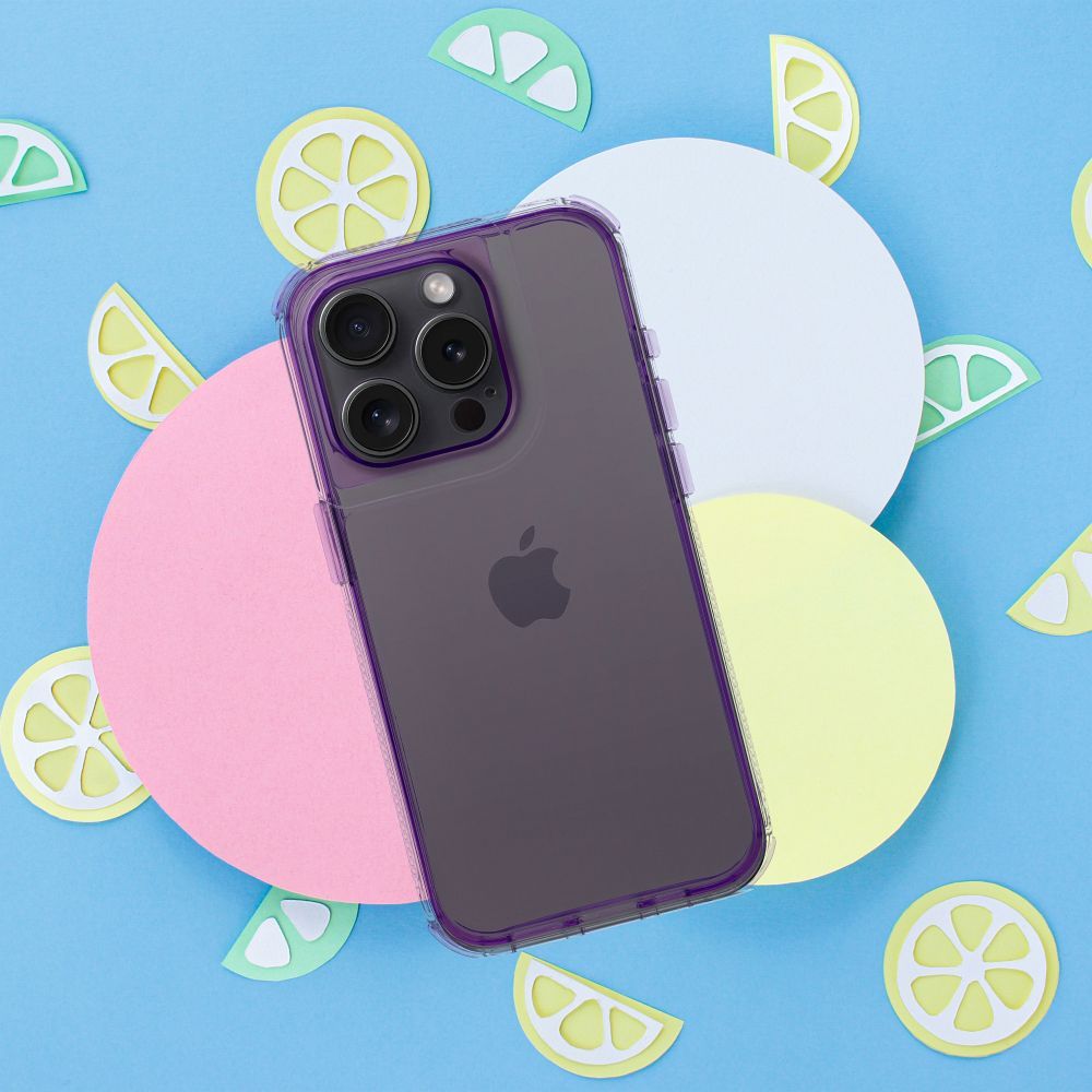 Aizsargvāciņš iPhone 16 light – MATRIX CLEAR, violets — attēls 4