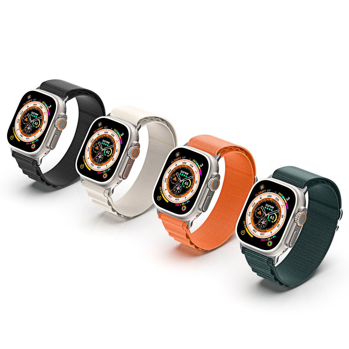 Dux Ducis GS neilona siksniņa Apple Watch 42/44/45/49 mm, melna