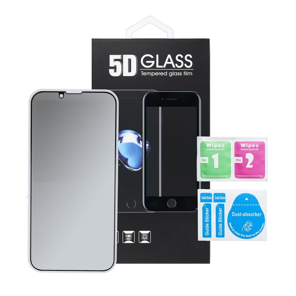 Aizsargstikls iPhone 7 / 8 4,7" (Privacy) – 5D Full Glue, melns — attēls 4