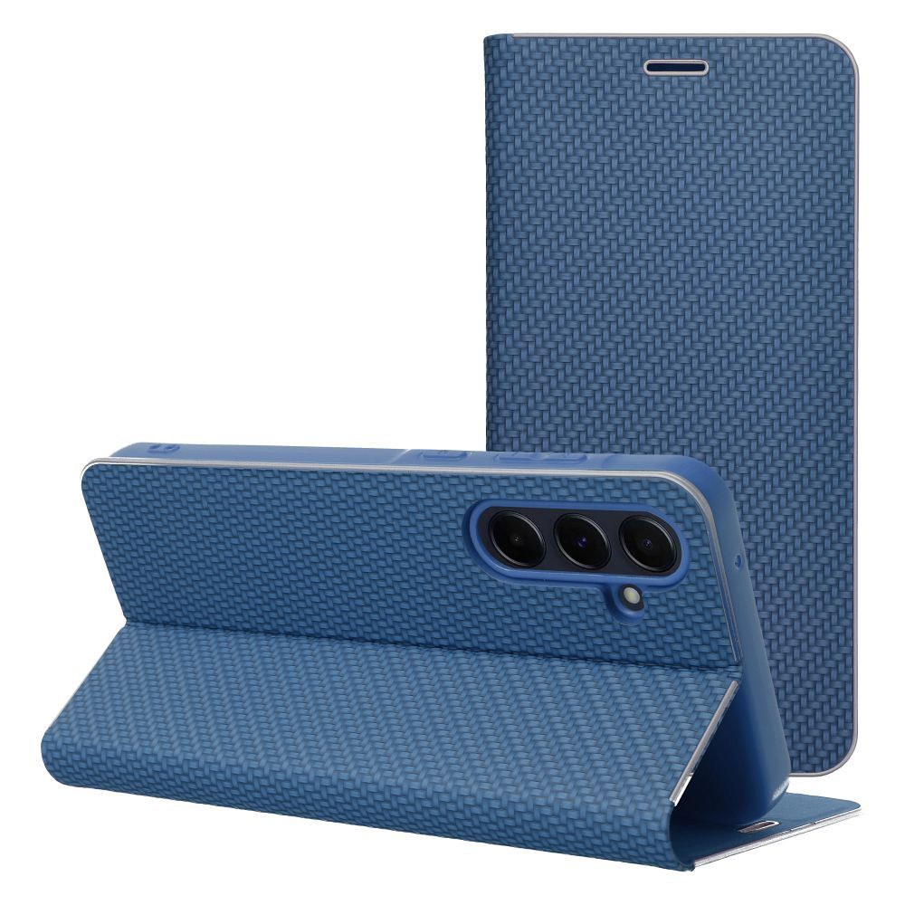 Aizsargvāciņš Samsung A12 / M12 – LUNA Carbon, zils