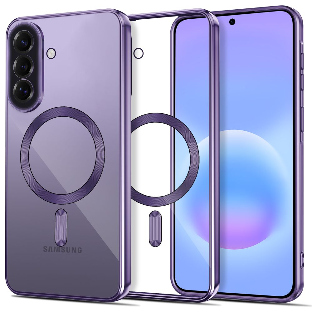 Tech-Protect MagFlex MagSafe aizsargvāciņš Samsung Galaxy A37 5G, caurspīdīgi violets
