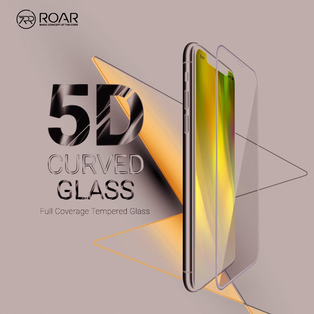 Roar Glass 5D Full Glue aizsargstikls Samsung Galaxy A02s, melns rāmis
