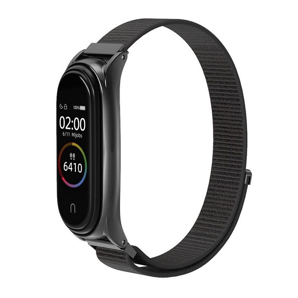 Neilona siksniņa Xiaomi Mi Band 5/6/7, melna (05)