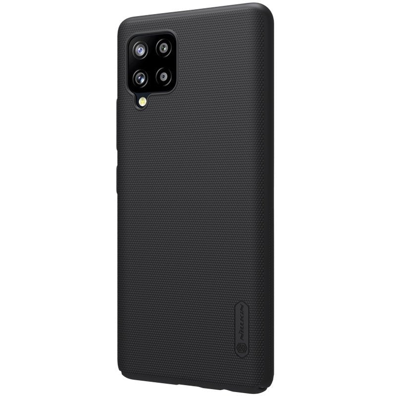 Nillkin Super Frosted Shield aizsargvāciņš Samsung Galaxy A42 5G ar statīvu, melns