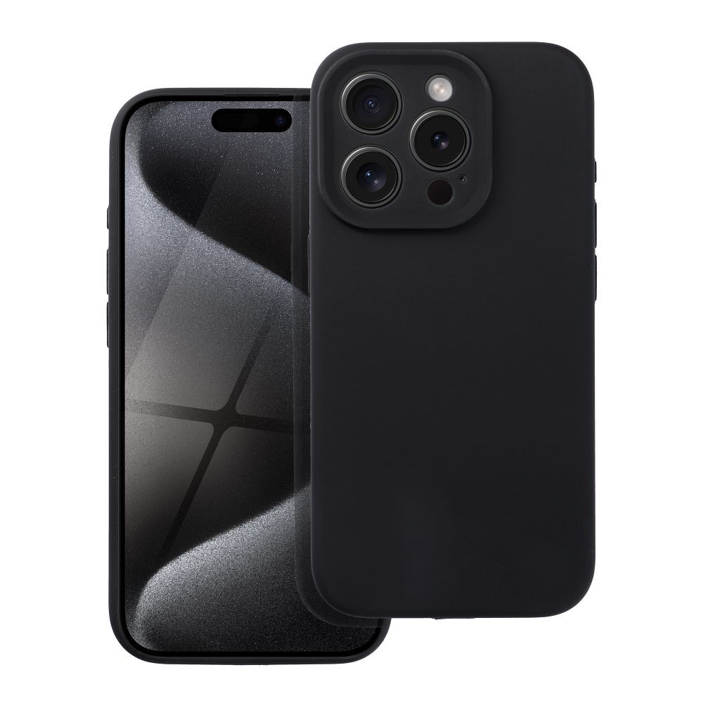 Aizsargvāciņš iPhone 16 Plus – SILICONE 2mm, melns — attēls 2