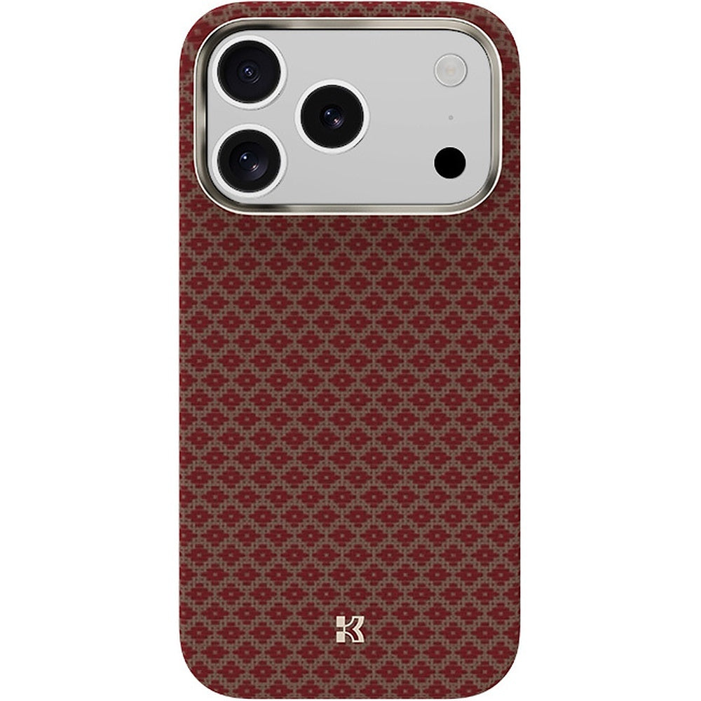 Aizsargvāciņš iPhone 17 Pro Max/18 Pro Max – Benks ArmorGrid Kevlar 600D ar metāla rāmi, oranžs