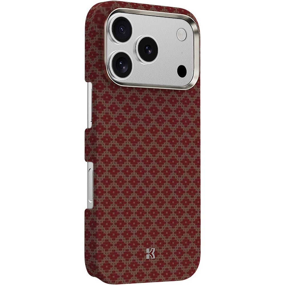 Aizsargvāciņš iPhone 17 Pro/18 Pro – Benks ArmorGrid Kevlar 600D ar metāla rāmi, oranžs