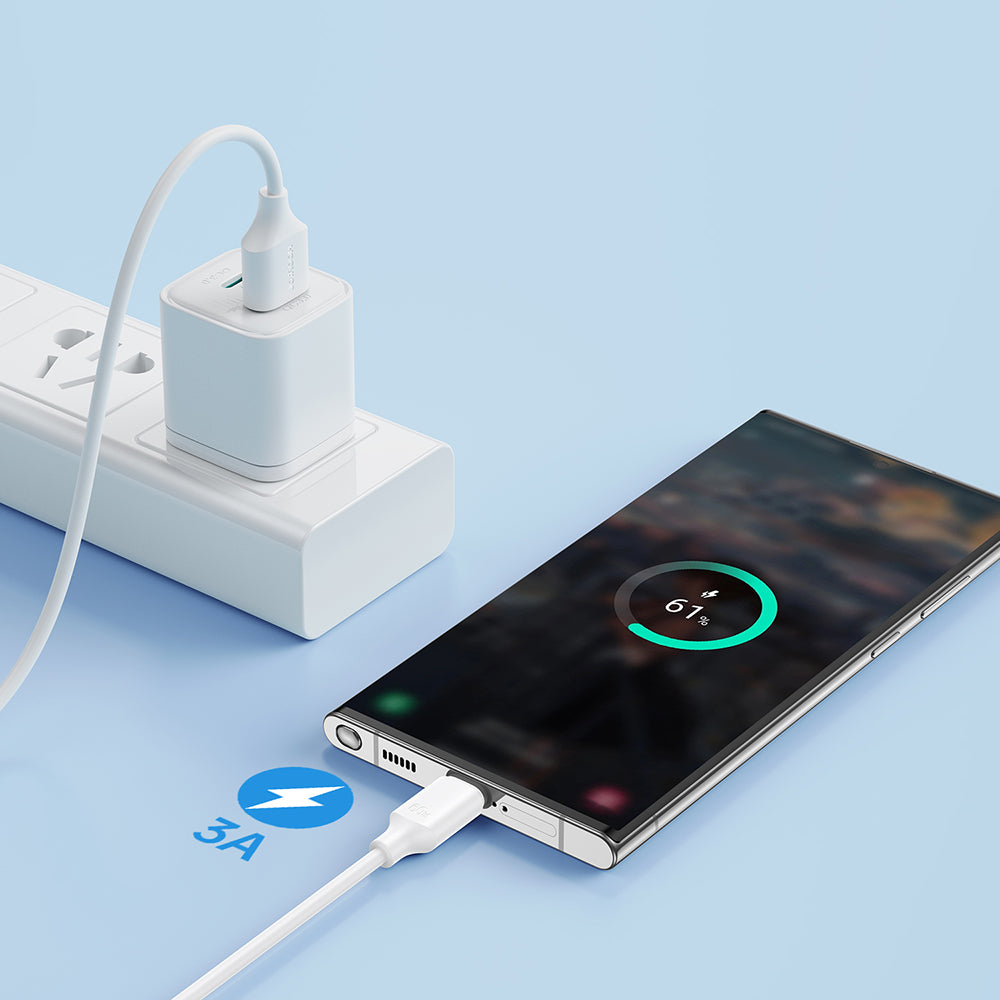 Joyroom Long-Lasting A9 USB-A–USB-C 3 A kabelis, 2 m, melns