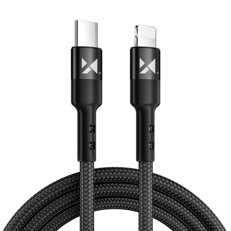 Wozinsky WUC-PD-CL1B USB-C–Lightning kabelis, 18W, 1m, melns — 1