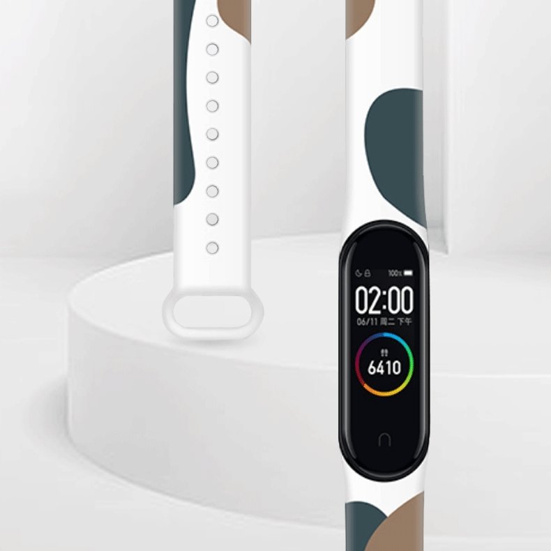 Viedpulksteņa siksniņa Strap Moro band for Xiaomi Mi Band 3 / 4 silicone strap watch bracelet pattern 8 — attēls 4