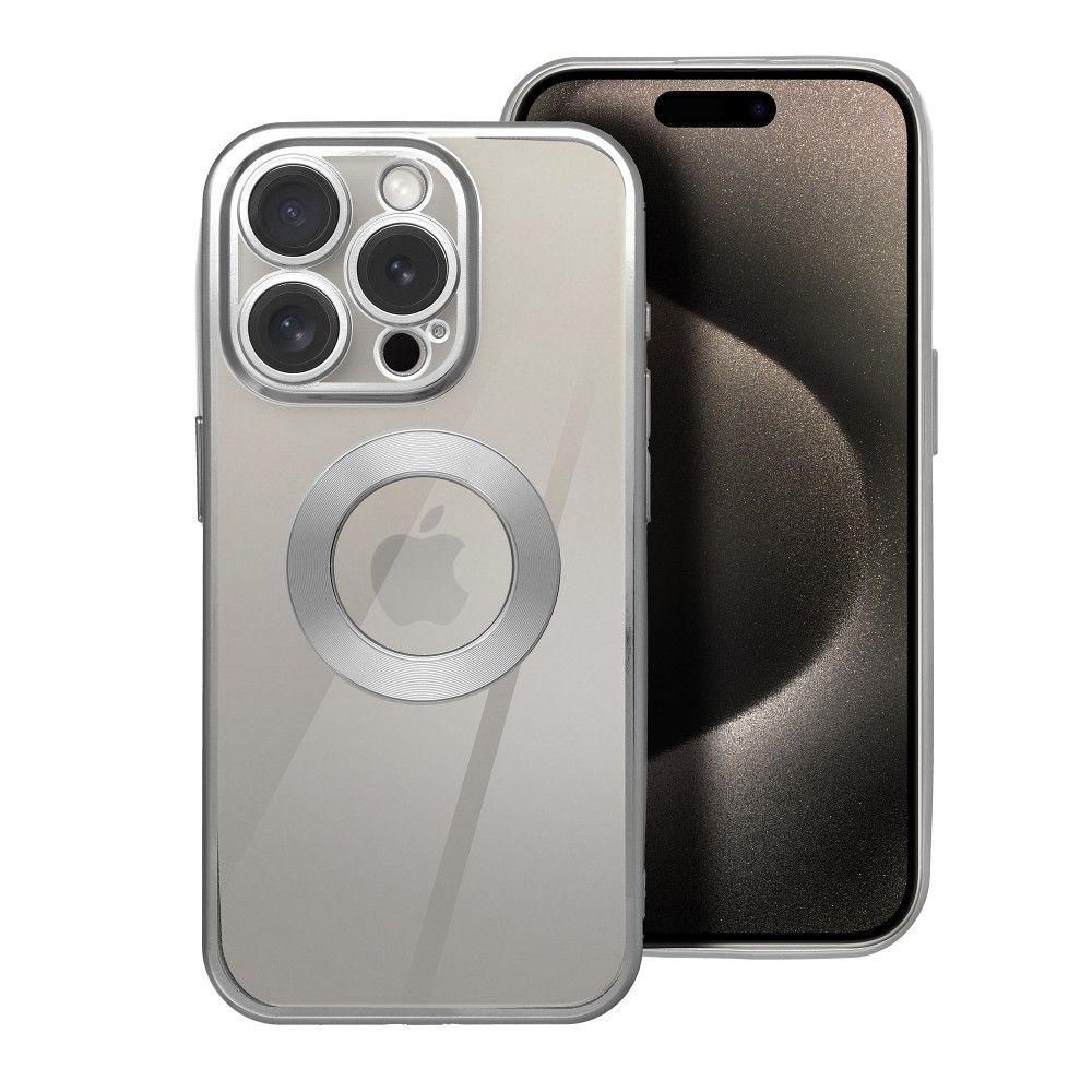 Aizsargvāciņš iPhone 16 Pro Max – GLAM, sudraba