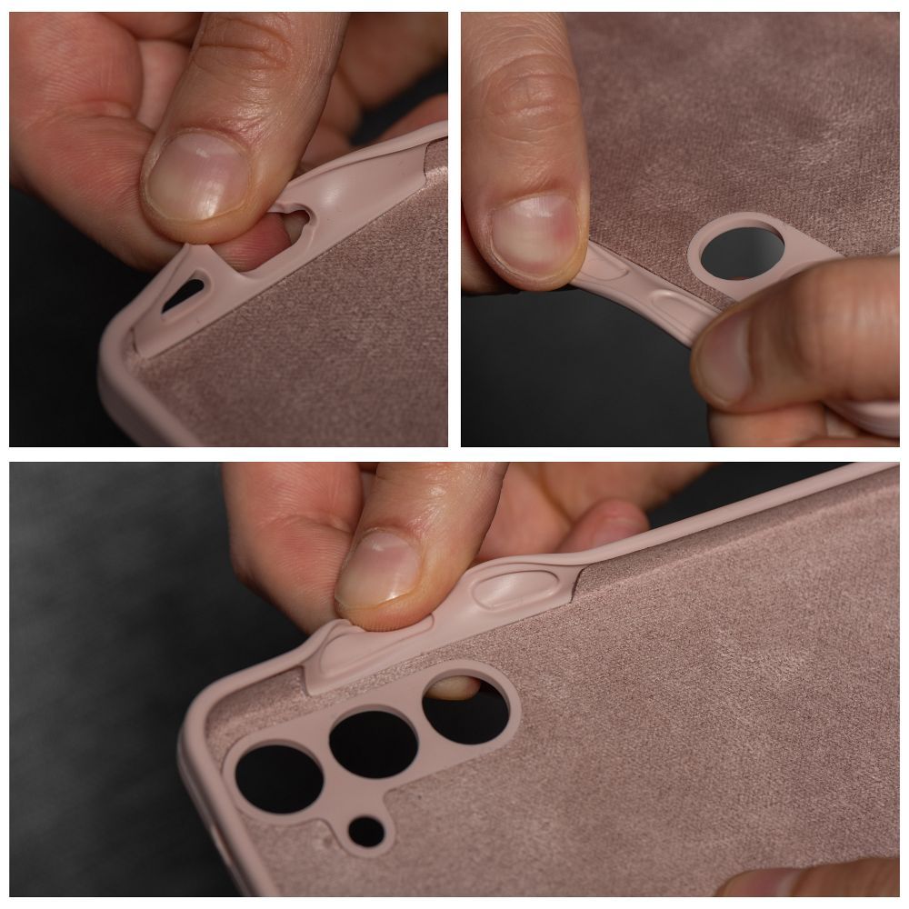 Aizsargvāciņš Xiaomi REDMI NOTE 13 5G sand – SILICONE 2mm, rozā — attēls 4