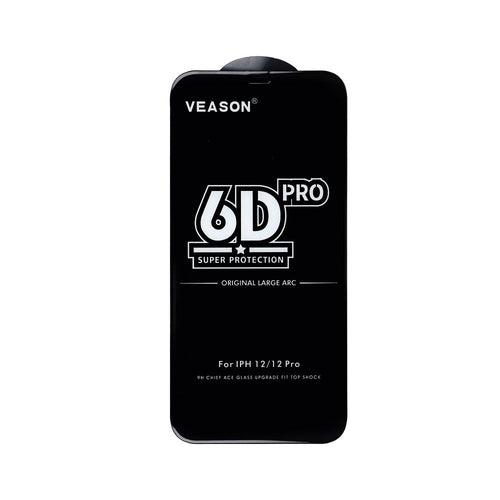 Aizsargstikls iPhone XS Max / 11 Pro Max – 6D Pro Veason, melns — attēls 2