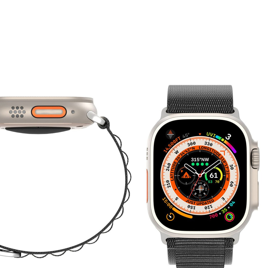 Dux Ducis GS neilona siksniņa Apple Watch 42/44/45/49 mm, melna