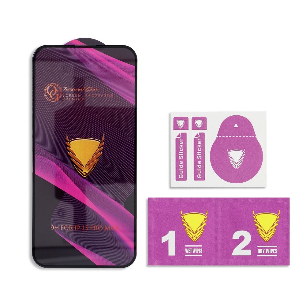 Aizsargstikls Xiaomi Redmi 13T / 13T Pro – OG Premium, melns — attēls 2