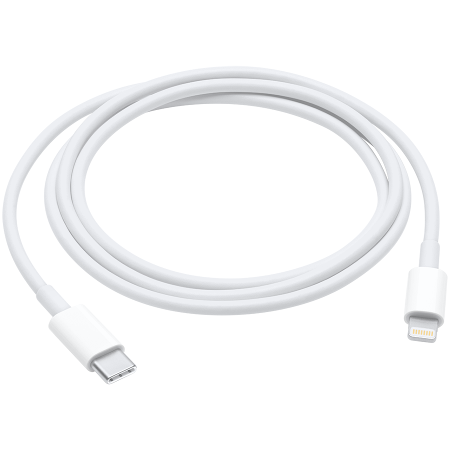 Apple MX0K2 USB-C–Lightning kabelis, 1m, balts — 1