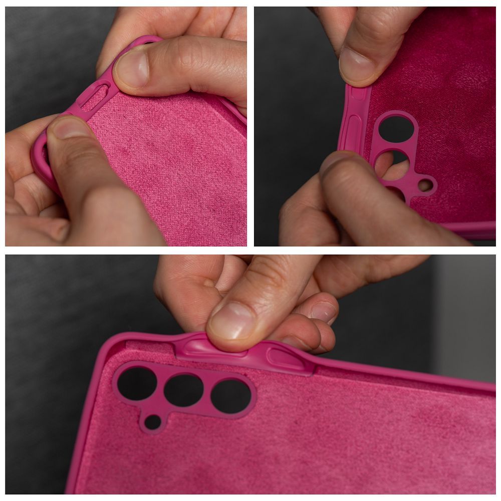Aizsargvāciņš Samsung S24 FE – SILICONE 2mm, rozā — attēls 4