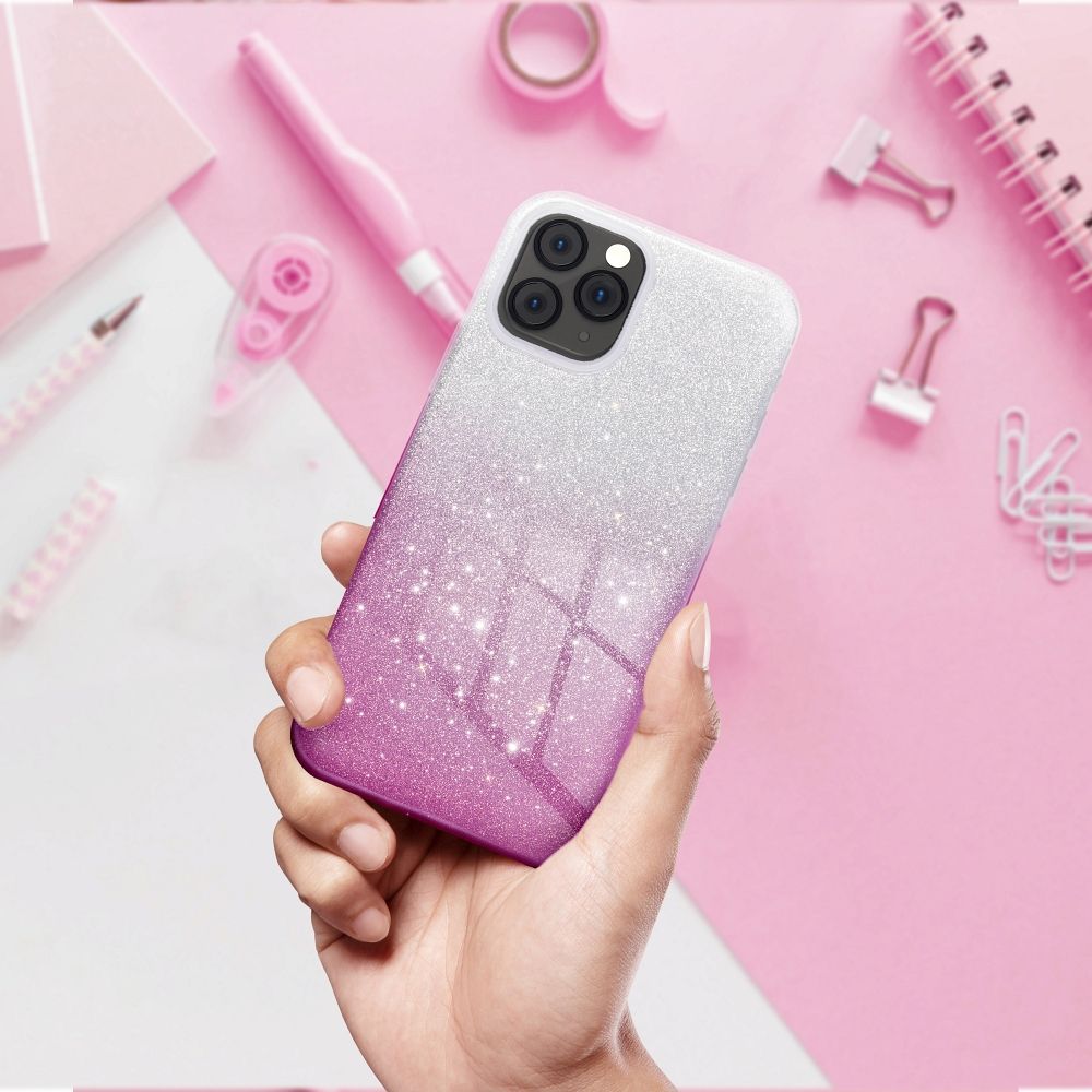 Aizsargvāciņš iPhone 14 Pro transparent – SHINING, rozā — attēls 3