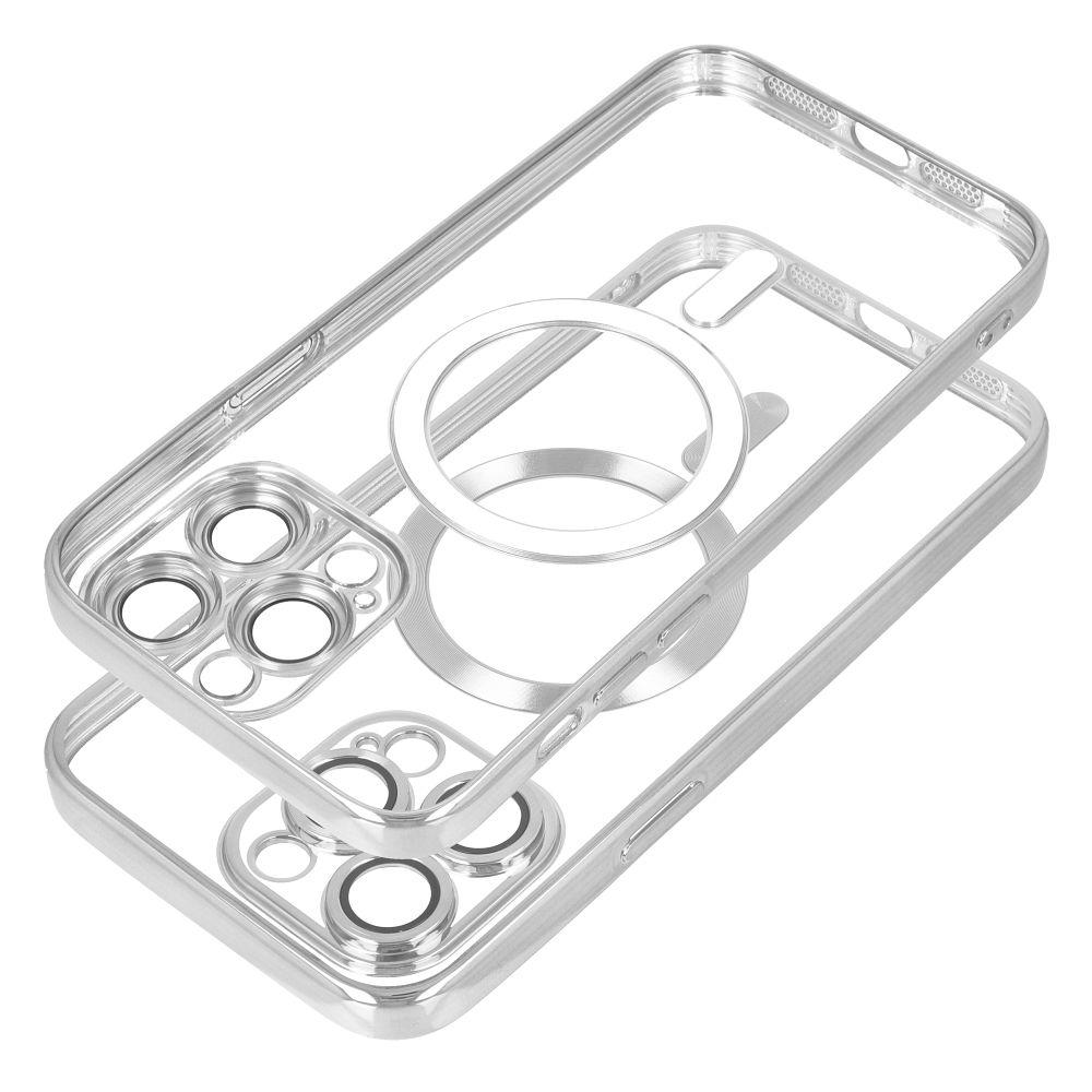 Aizsargvāciņš iPhone 15 Pro – ELECTRO MAG compatible with MagSafe, sudraba — attēls 2