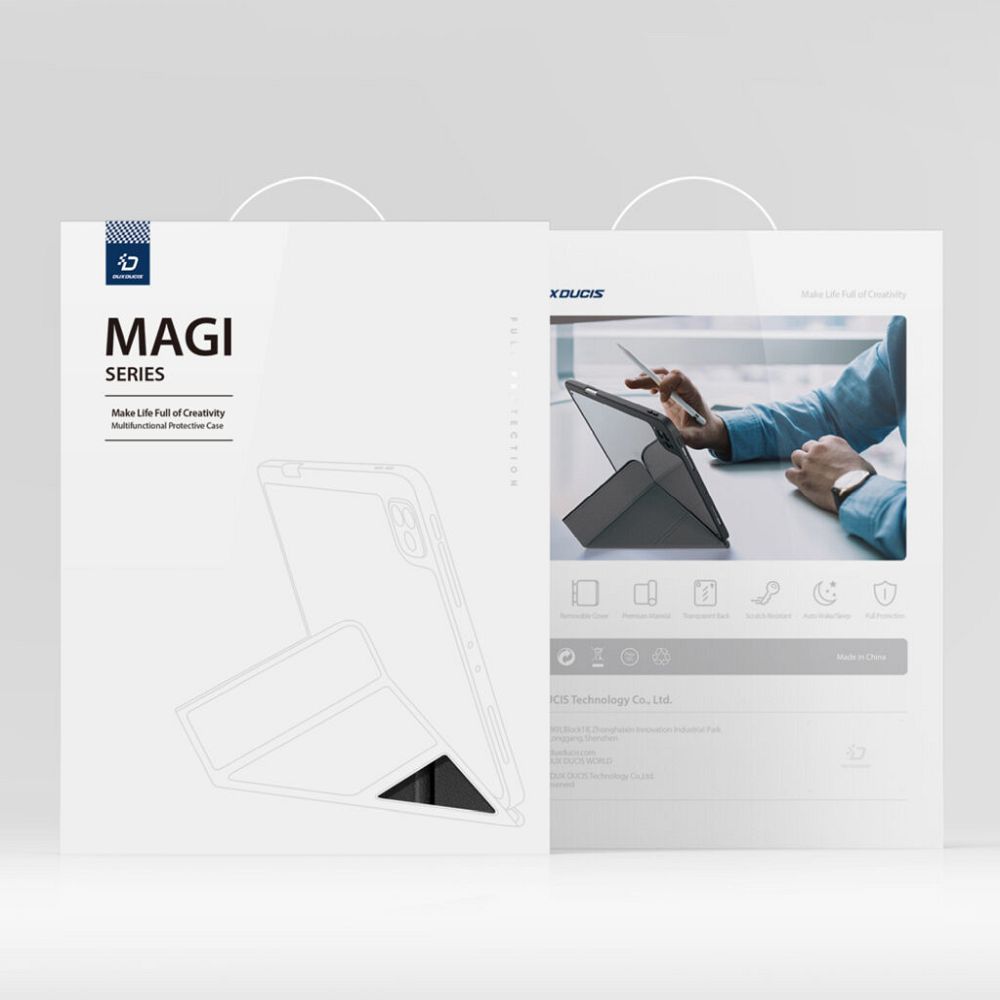 Dux Ducis MAGI maciņš iPad Pro 13 (2024) ar irbuļa vietu, melns