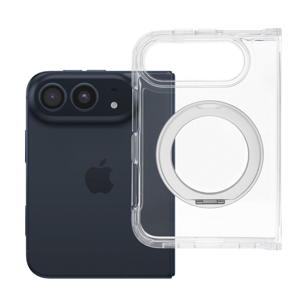 4sD-i Clear Case Circle stand aizsargvāciņš iPhone Duo, caurspīdīgs