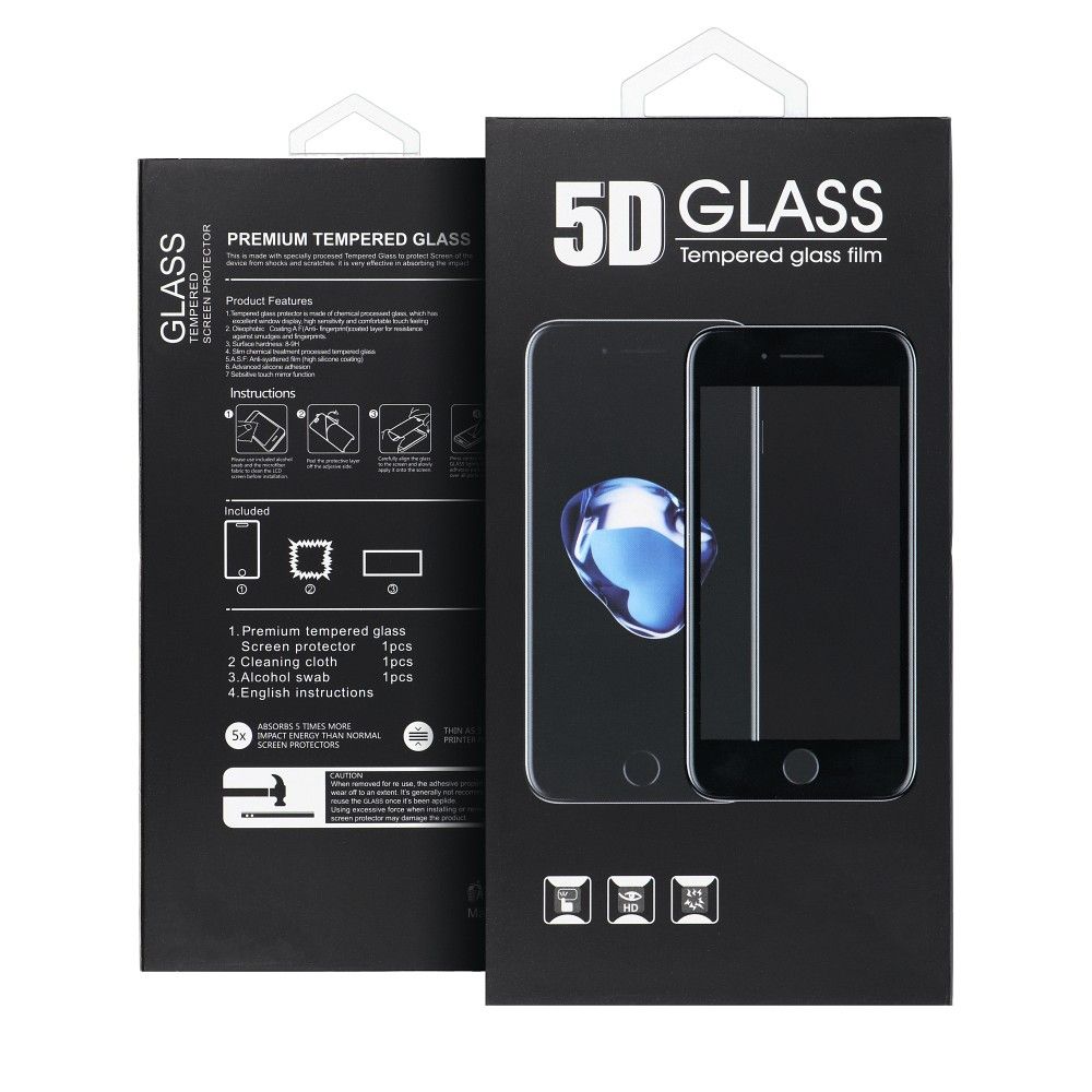 Aizsargstikls iPhone 13 (Privacy) – 5D Full Glue, melns — attēls 2