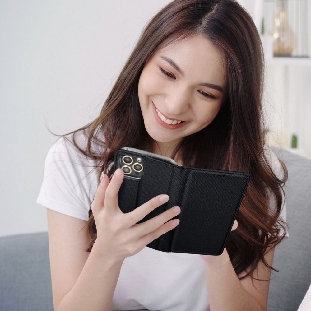Aizsargvāciņš Samsung A5 2018 / A8 2018 – SMART, melns — attēls 3