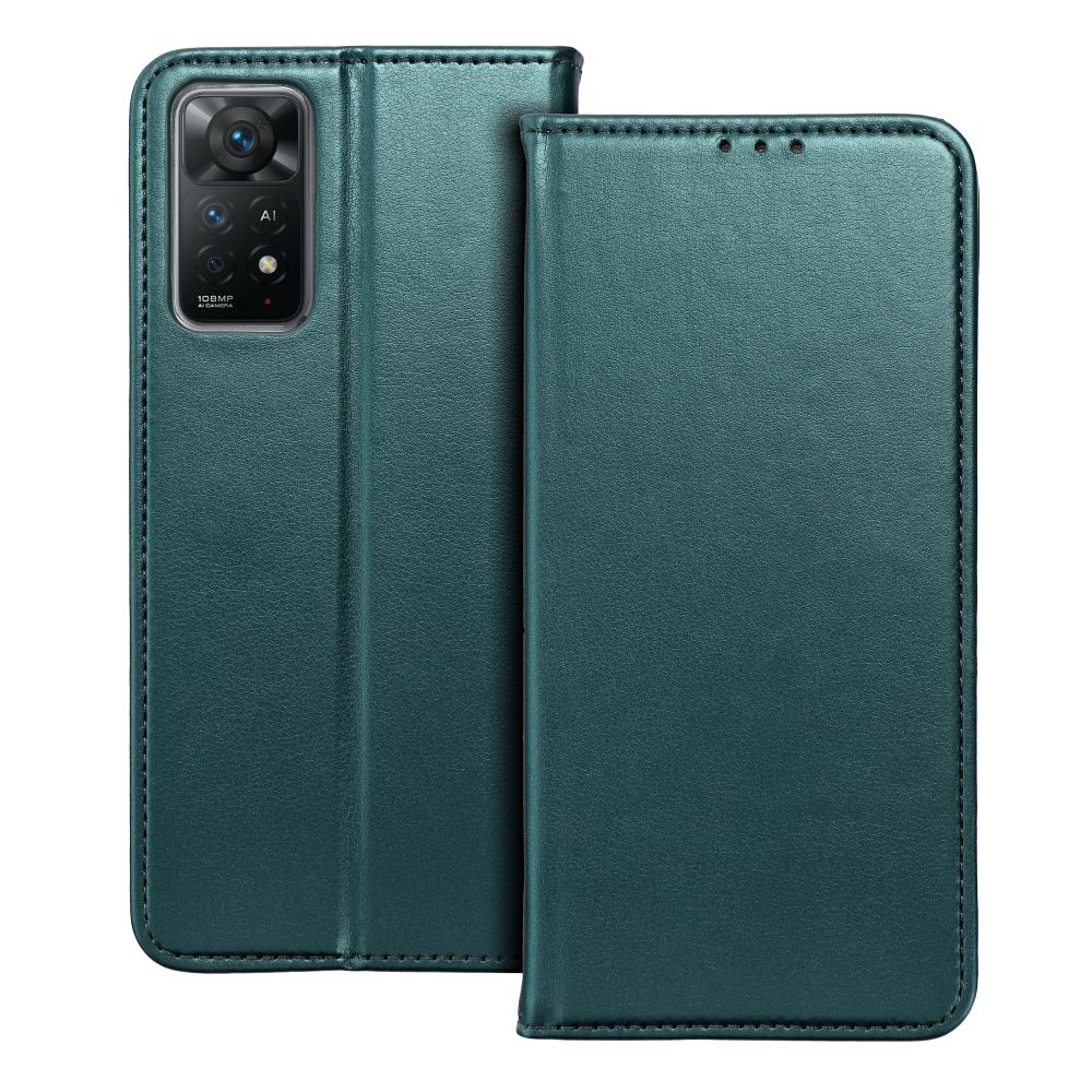 Aizsargvāciņš Xiaomi Redmi Note 13 Pro 4G – SMART MAGNETO, tumši zaļš — attēls 3