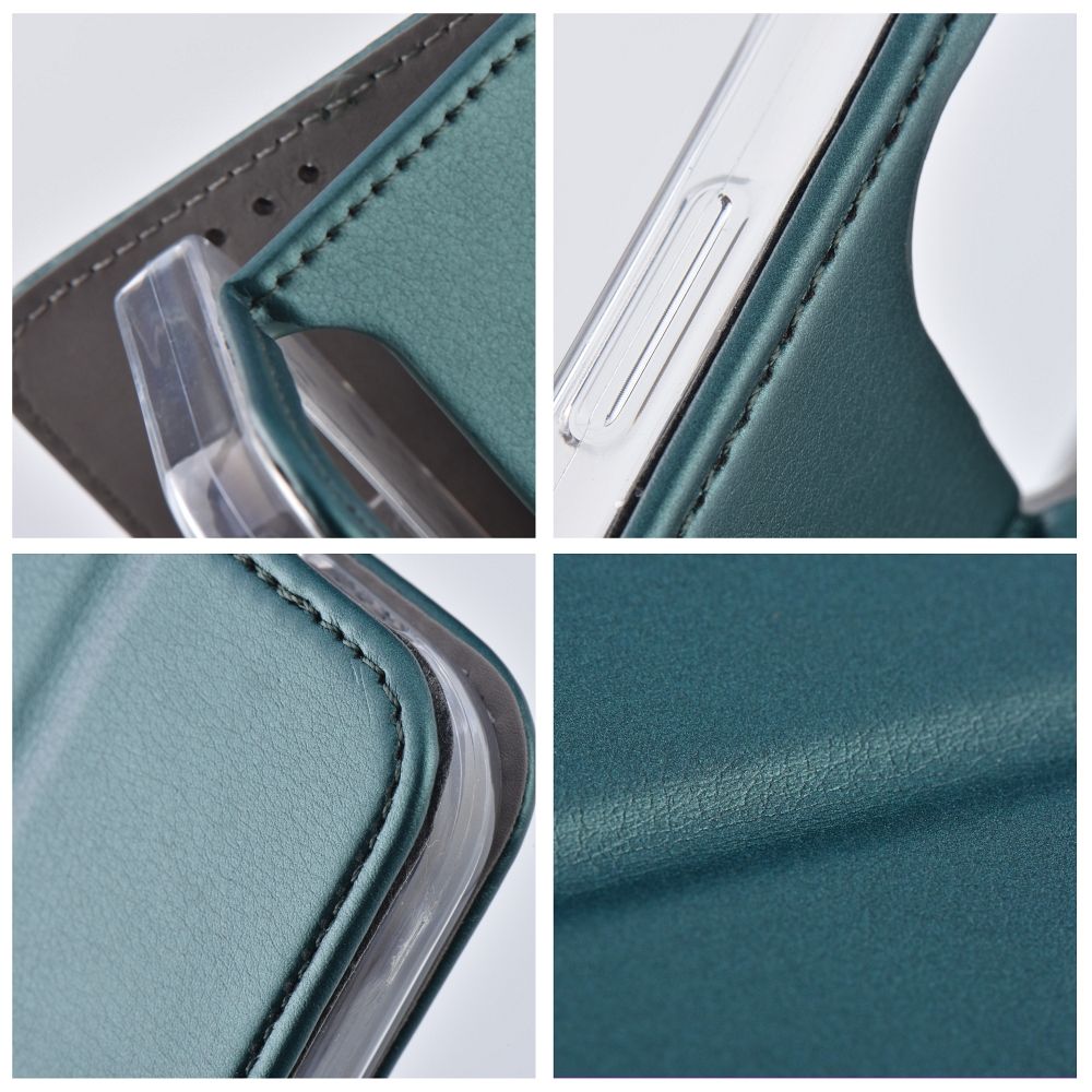 Aizsargvāciņš Xiaomi Redmi Note 13 4G – SMART MAGNETO, tumši zaļš — attēls 4