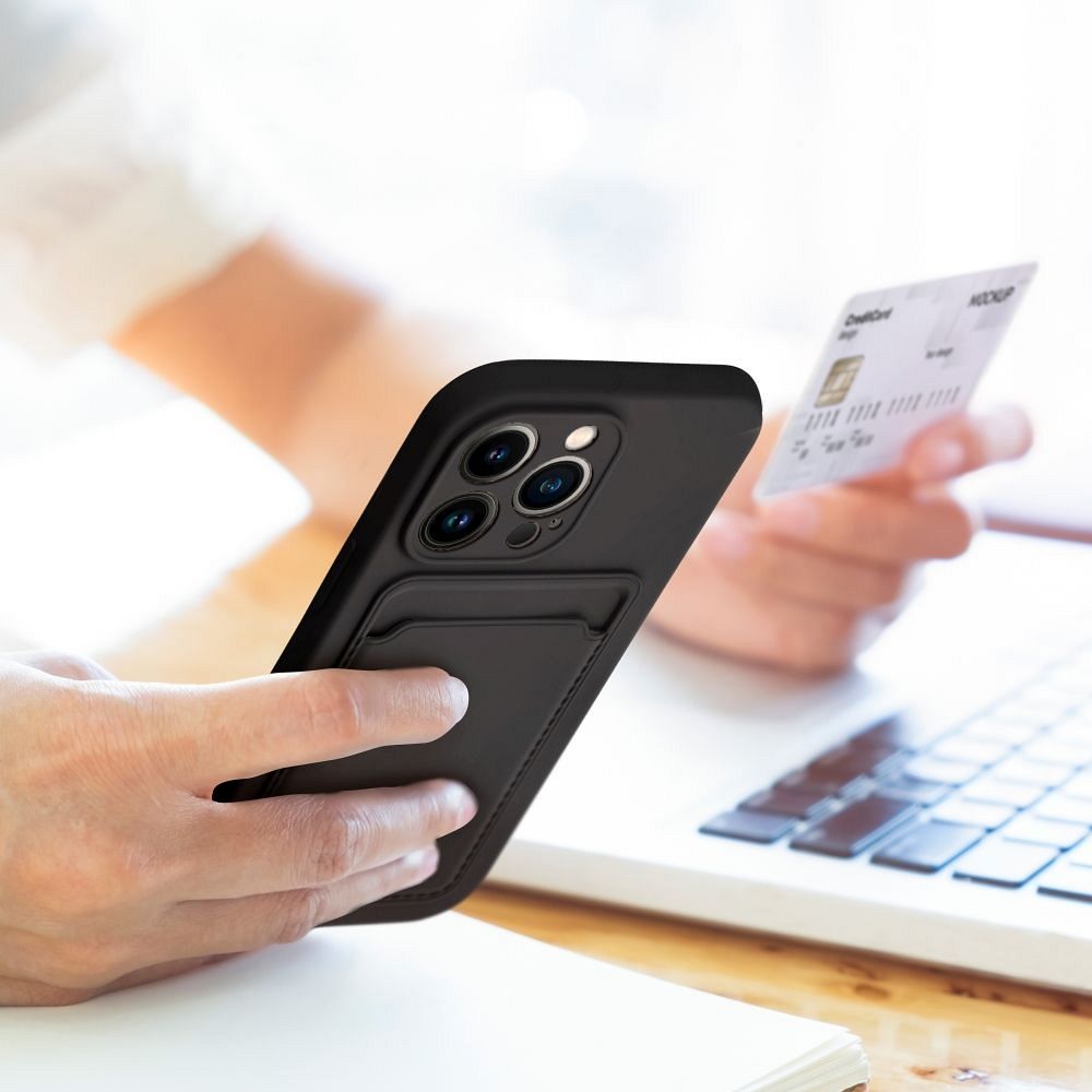 Aizsargvāciņš iPhone 13 Pro Max – CARD, melns — attēls 4