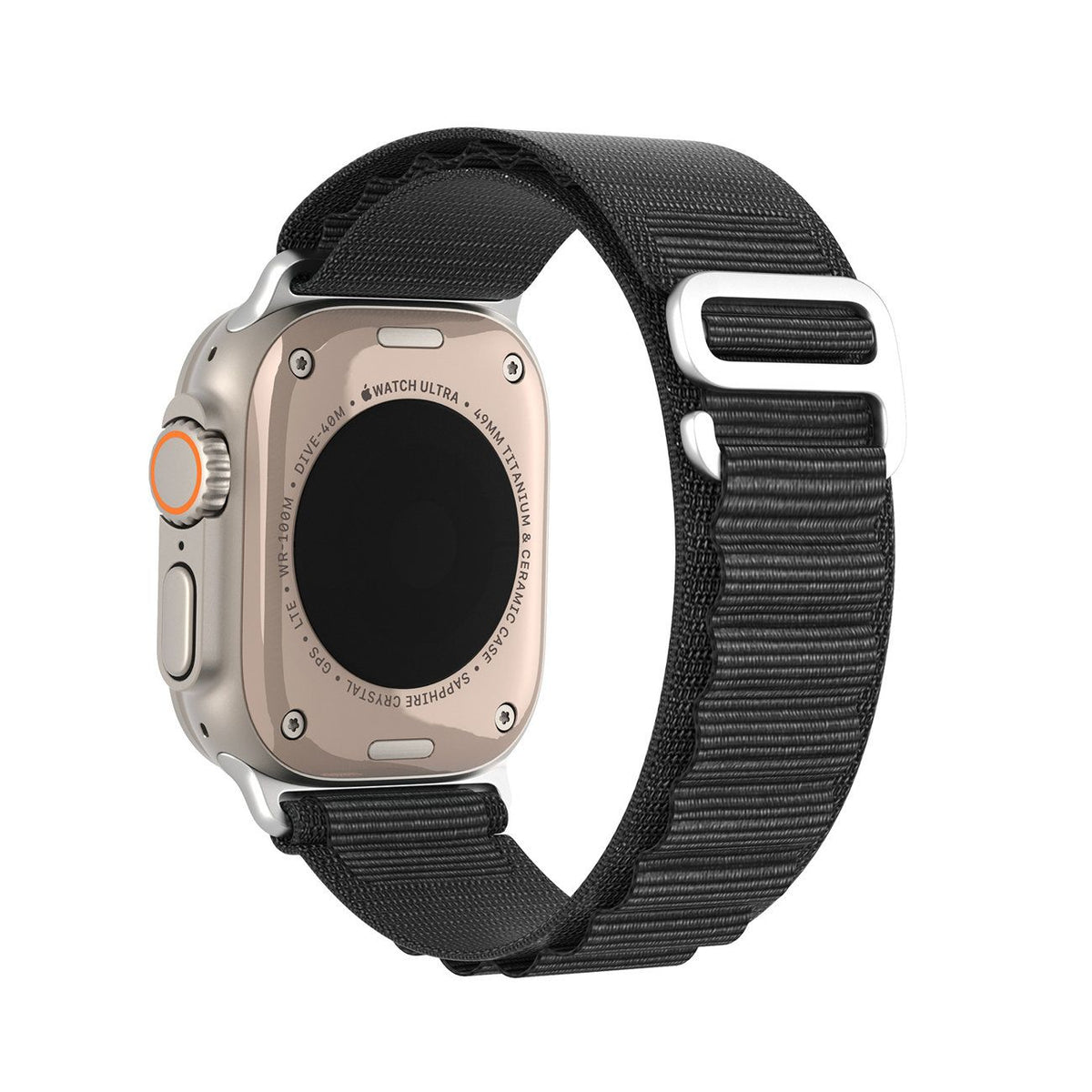 Dux Ducis GS neilona siksniņa Apple Watch 42/44/45/49 mm, melna