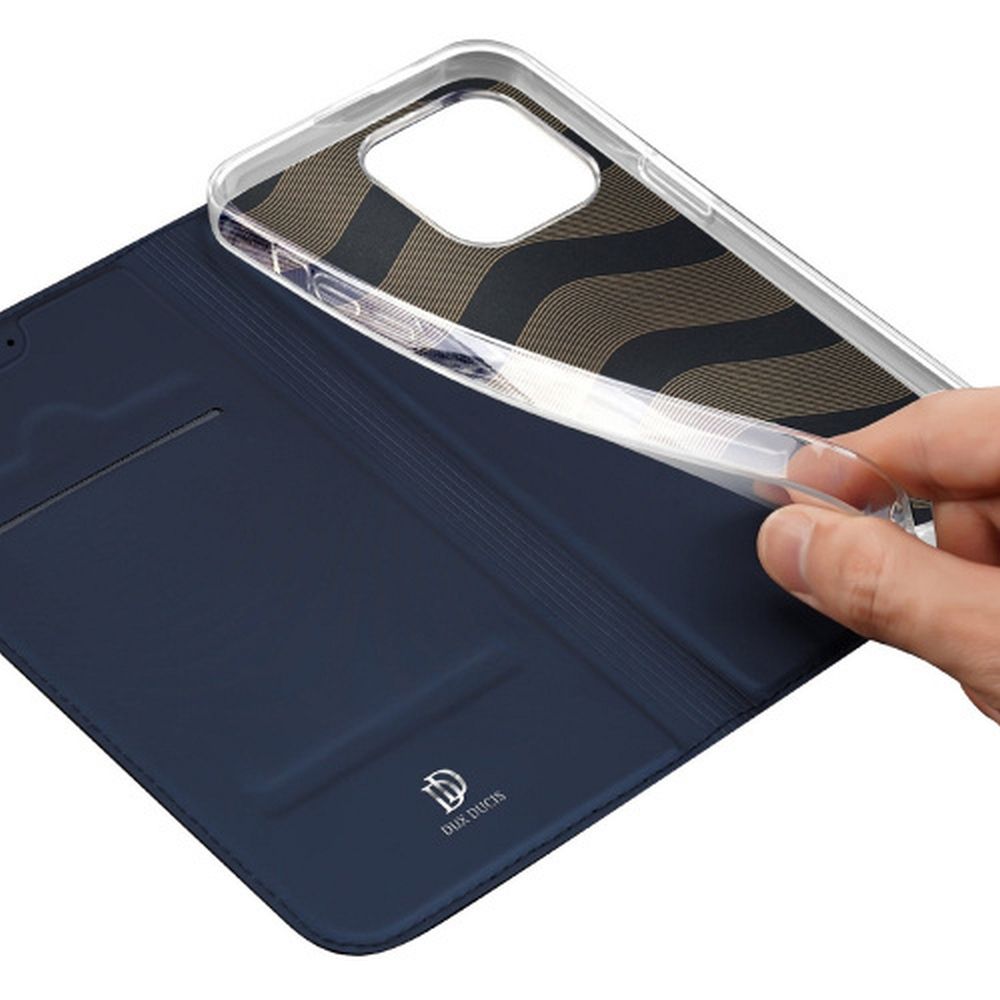 Aizsargvāciņš iPhone 15 Pro Max – DUX DUCIS wallet SKIN PRO, zils — attēls 2