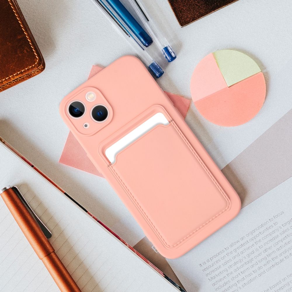 Aizsargvāciņš iPhone 14 Pro – CARD, rozā — attēls 4